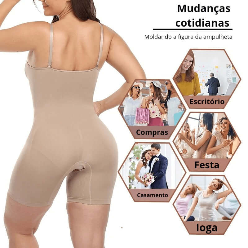 A sintaComfort Plus  é a solução perfeita para esculpir suas curvas com conforto e estilo. Feita com tecidos de alta qualidade, essa peça modeladora oferece suporte e define sua silhueta instantaneamente.